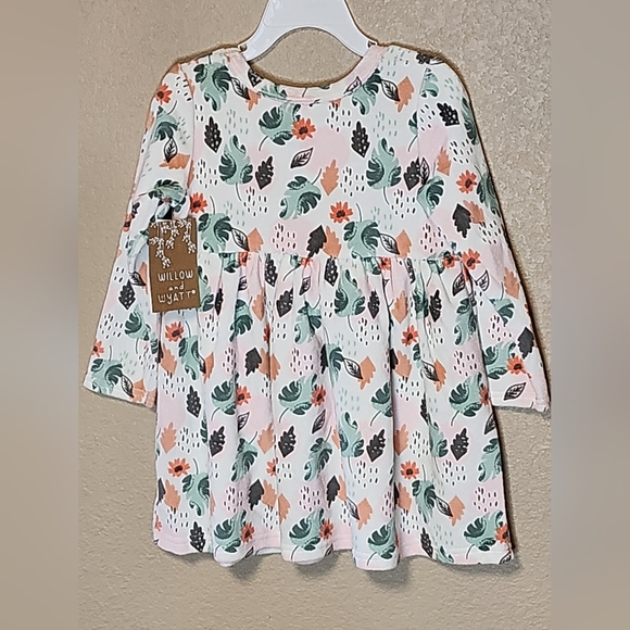 Willow And Wyatt Toddler Flowers And Leaves Dress Size 3T - Picture 2 of 10